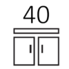 мінімальний розмір шафи 40