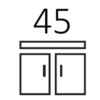 мінімальний розмір шафи 45