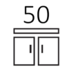 мінімальний розмір шафи 50