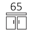 мінімальний розмір шафи 65