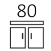 мінімальний розмір шафи 80