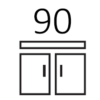 мінімальний розмір шафи 90